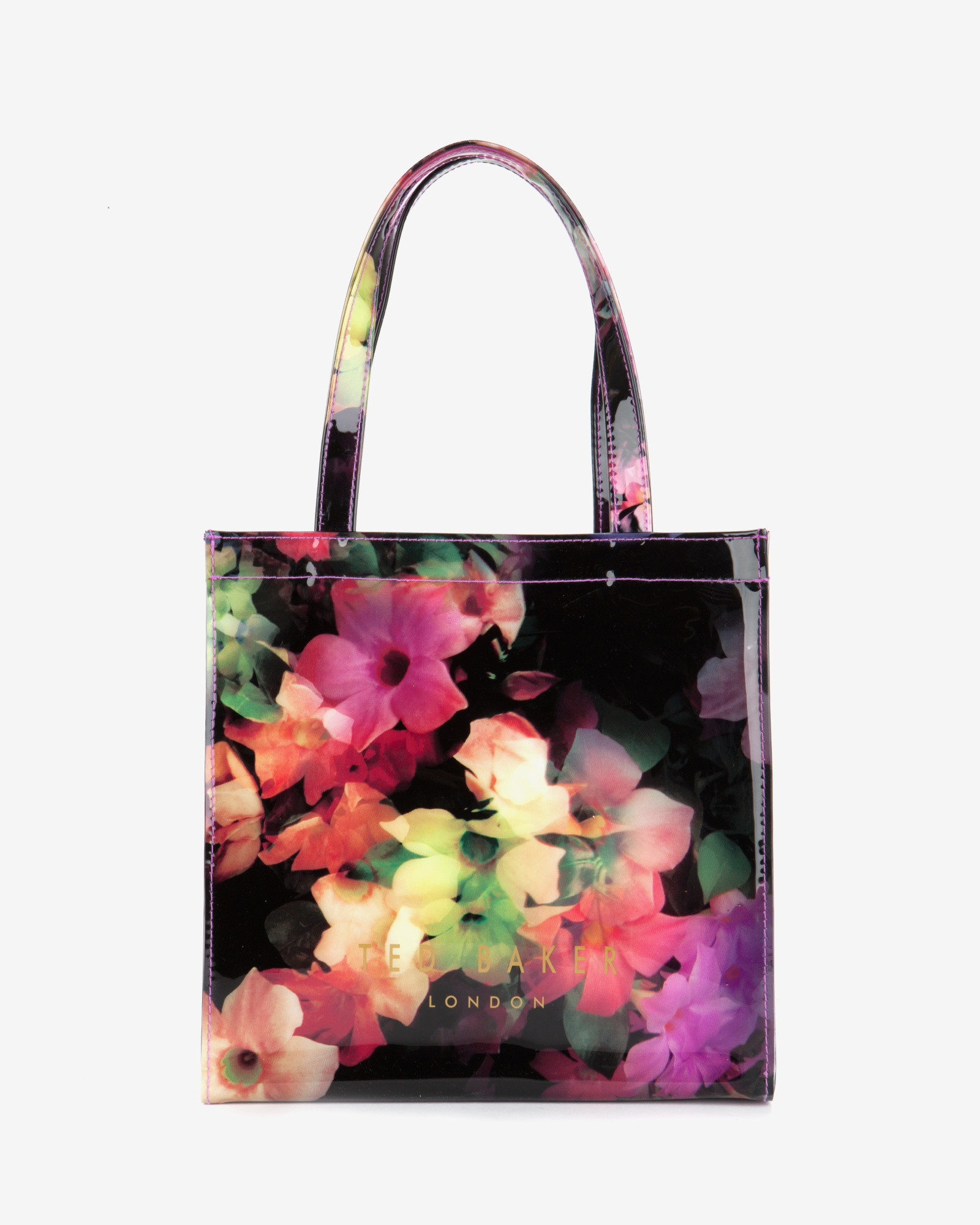 Ted Baker Small Cascading Floral Shopper Bag in Black - Lyst