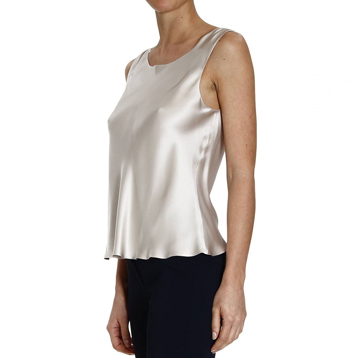 satin sleeveless top uk