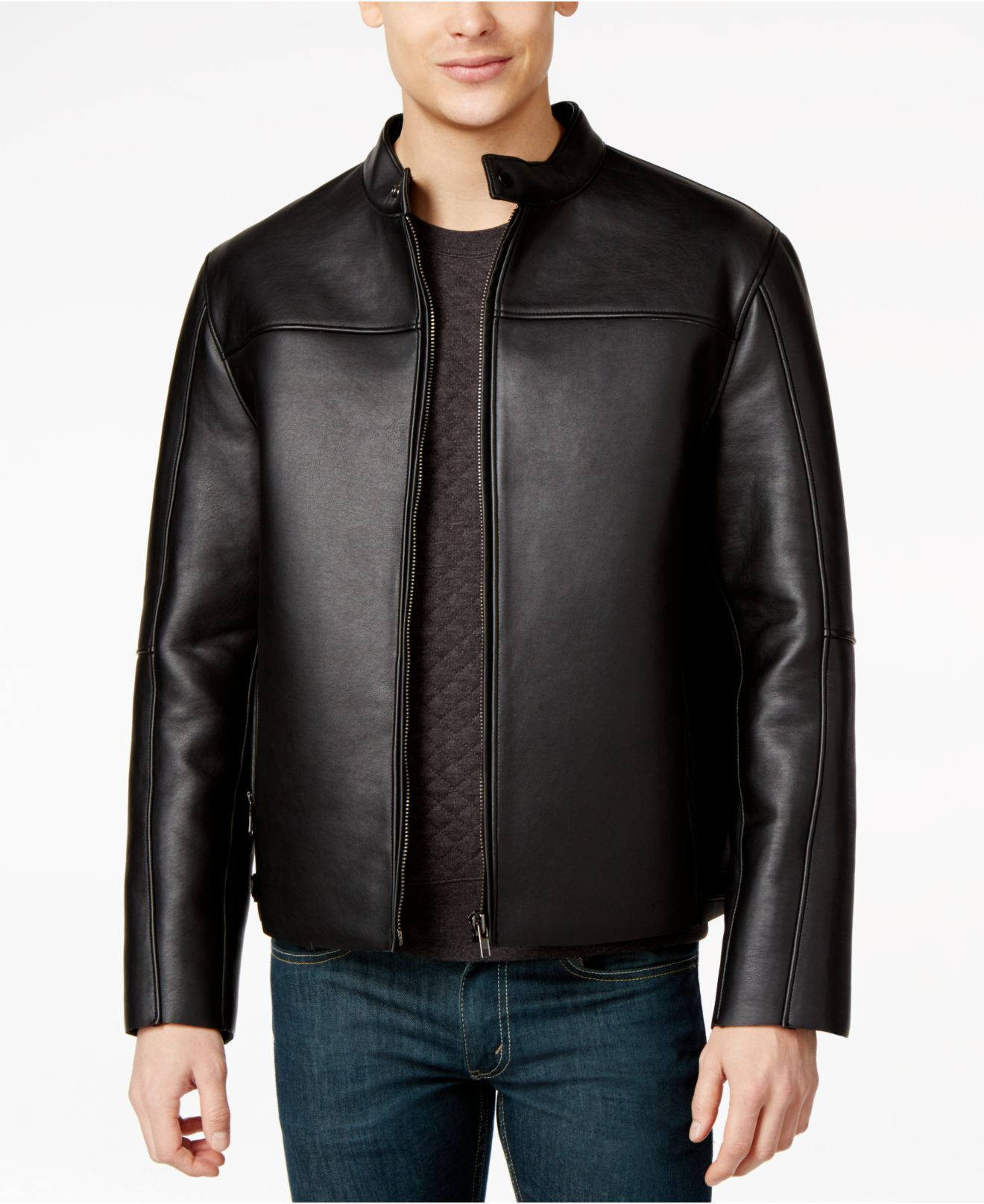 Lyst Inc International Concepts Mens Gomez Bonded Fake Leather Jacket Only At Macys In 