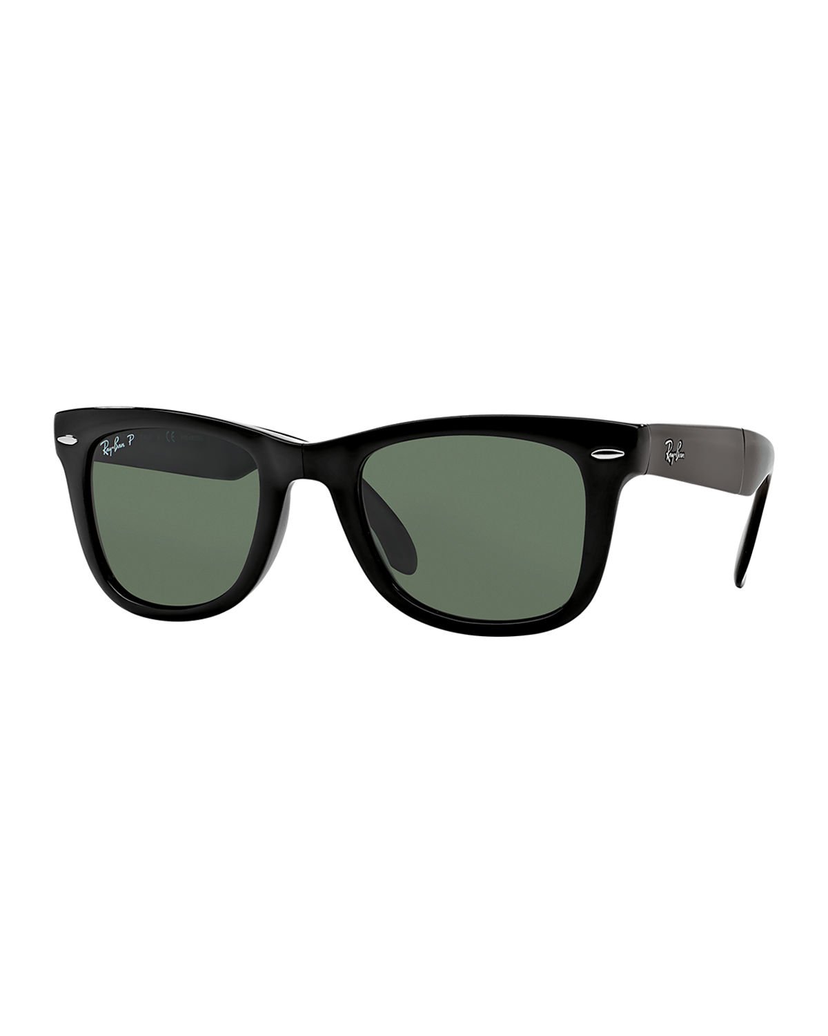 Ray Ban Polarized Wayfarer Sunglasses In Black For Men Polarised Black