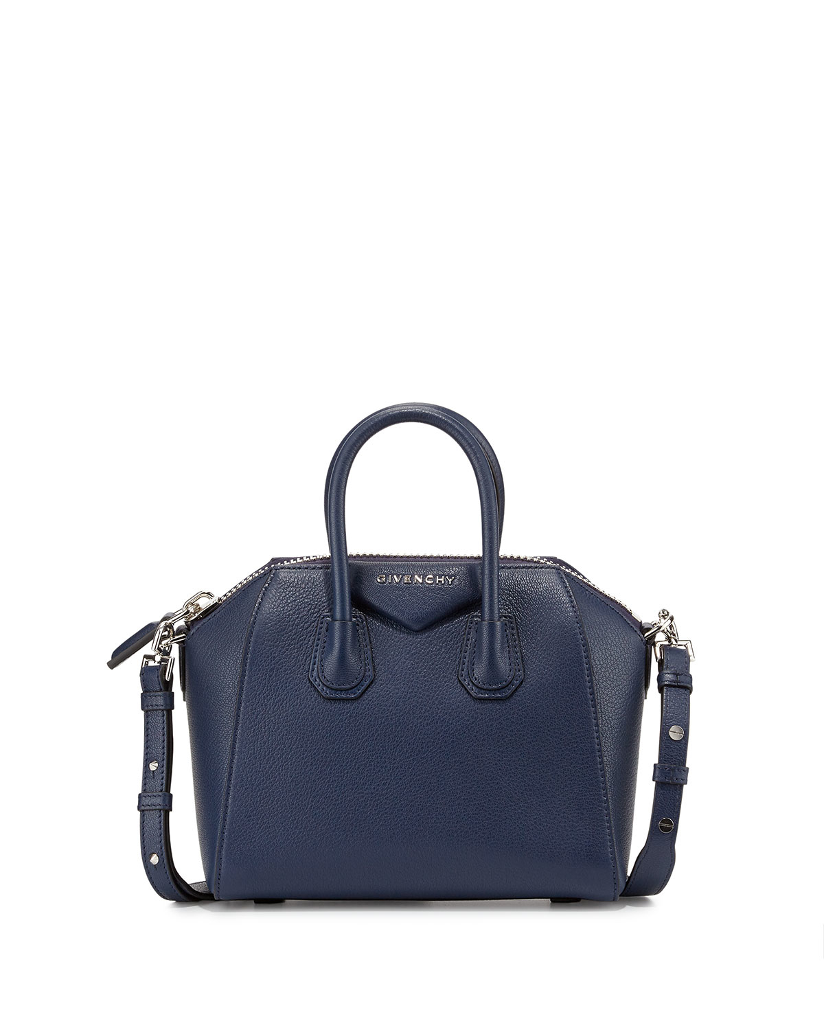 Givenchy Antigona Mini Leather Satchel Bag in Blue | Lyst