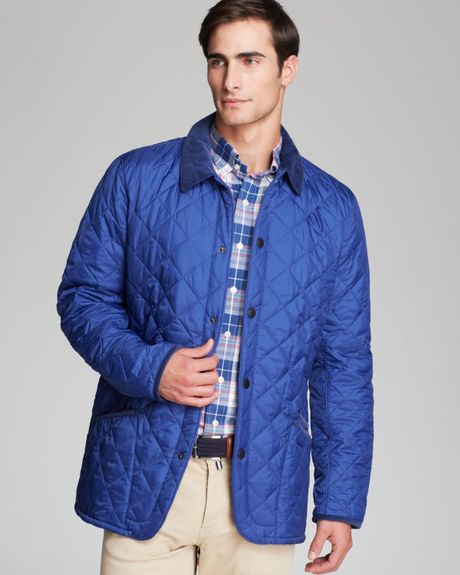 Barbour Pantone Collection Chip Diamond Quilted Jacket in Blue for Men ...