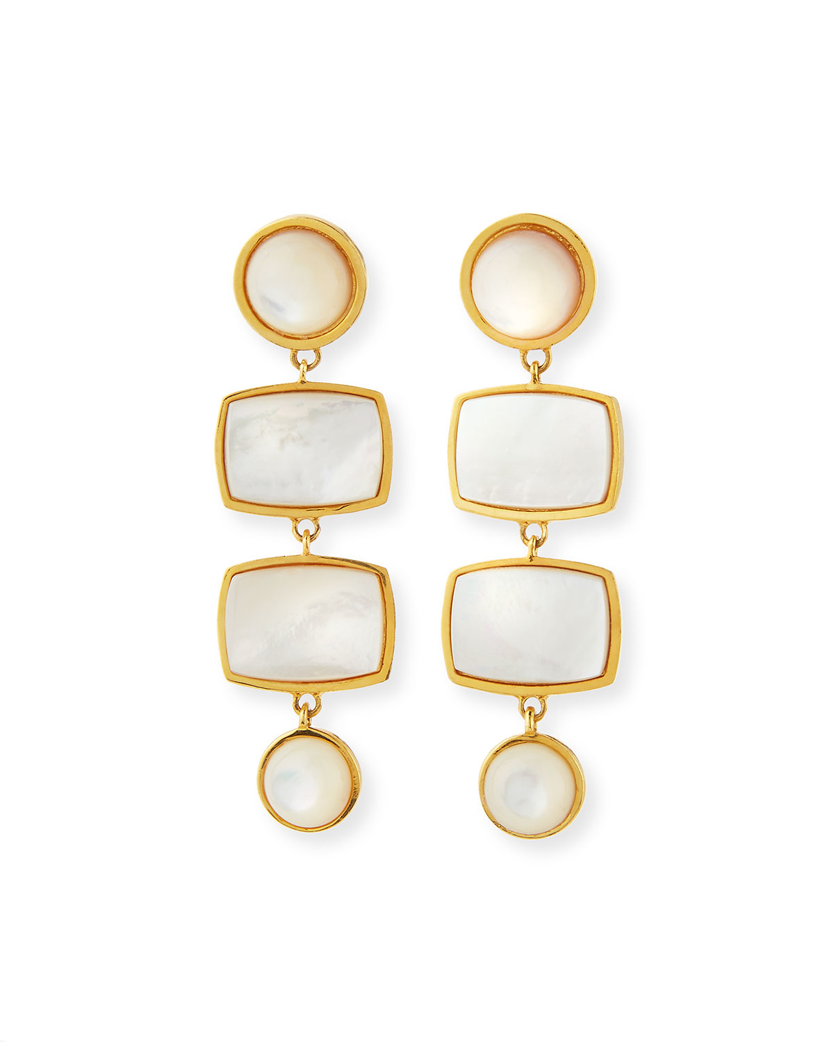 Lyst Lizzie Fortunato Casablanca Mother Of Pearl Earrings In Metallic Gallery