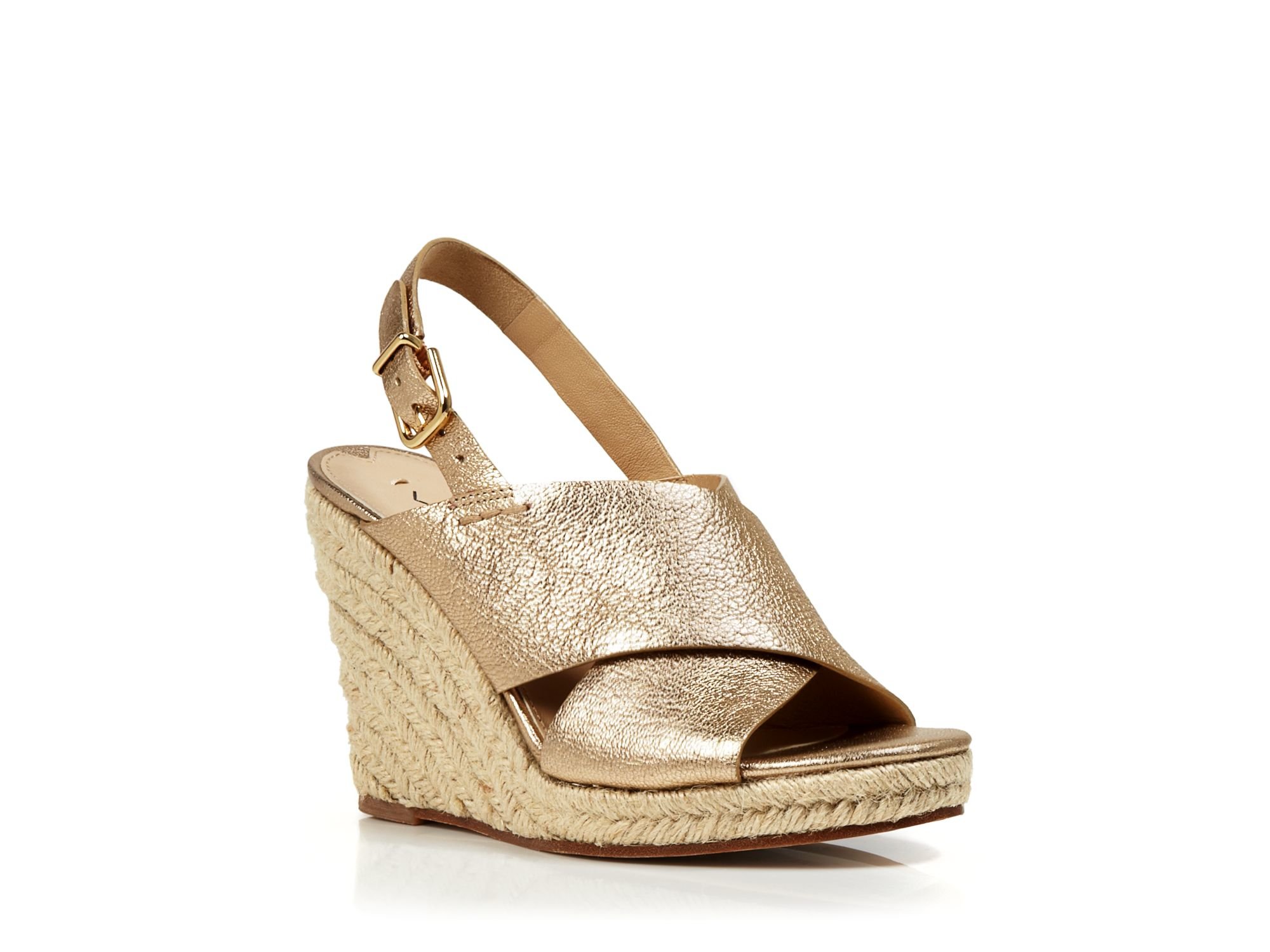 Via spiga Open Toe Slingback Platform Wedge Espadrille Sandals ...