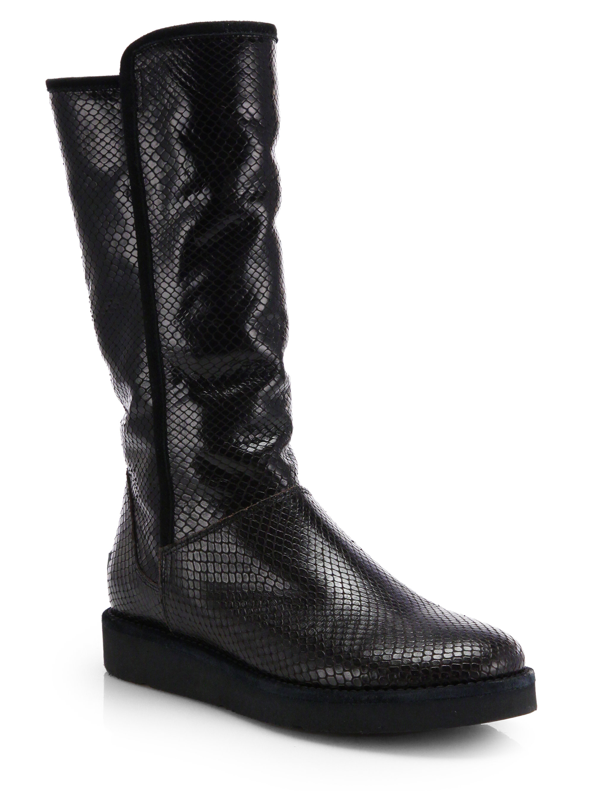 black snakeskin ugg boots