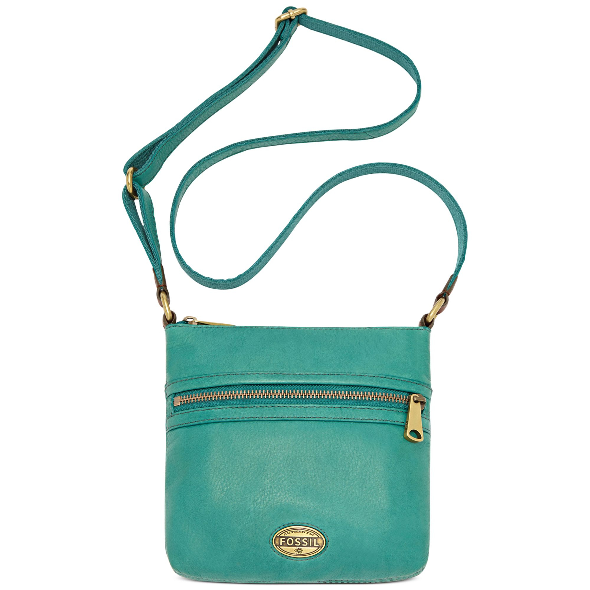 Fossil Explorer Leather Mini Crossbody in Green (TEAL) | Lyst