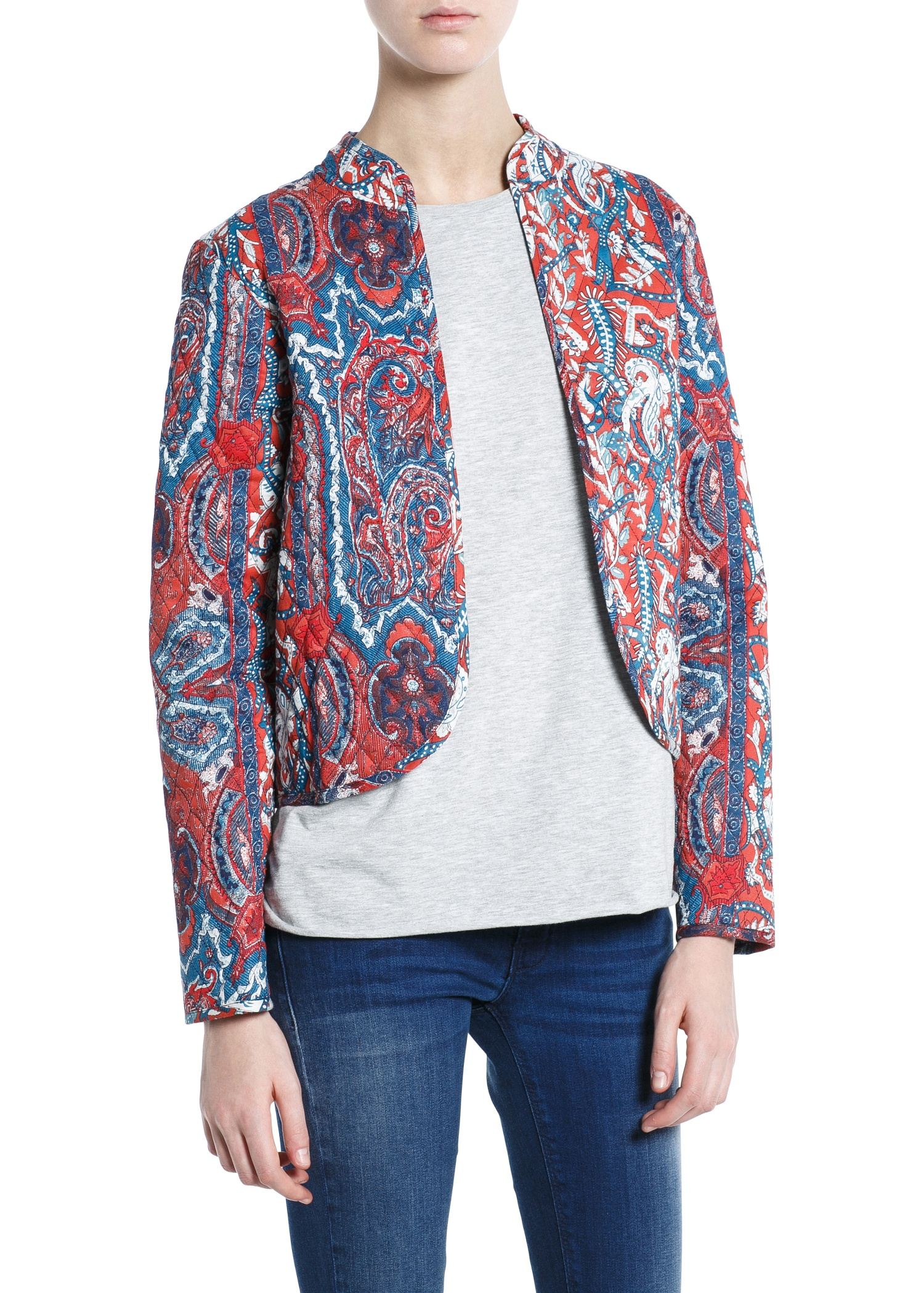 Lyst Mango Paisley Quilted Jacket