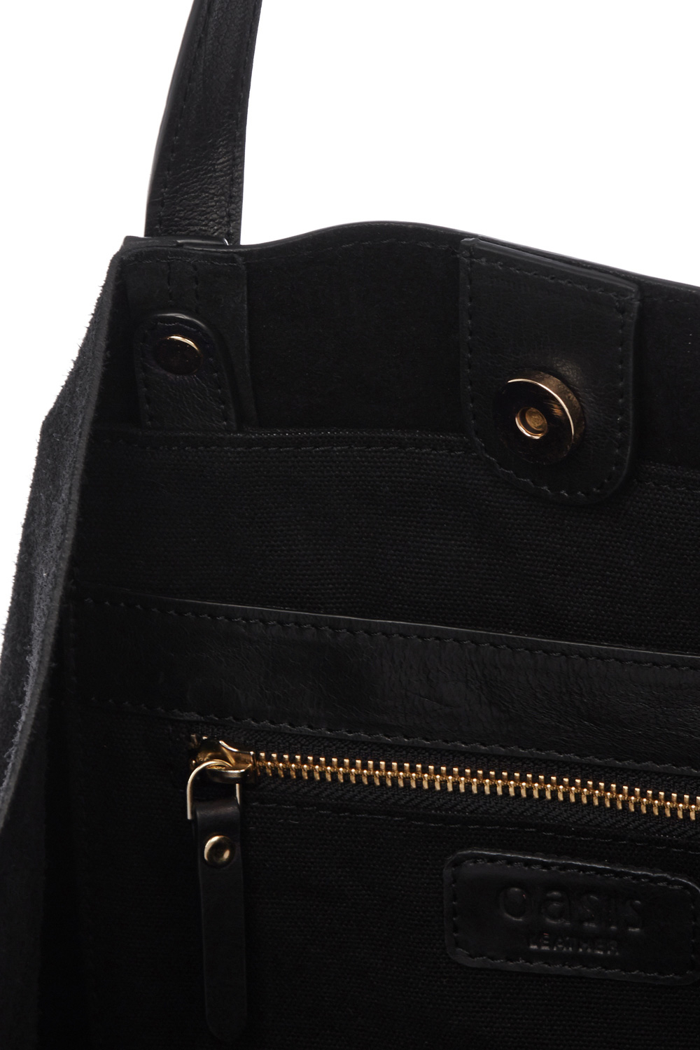 Lyst Oasis Leather Suede Lucy Per Bag In Black Gallery