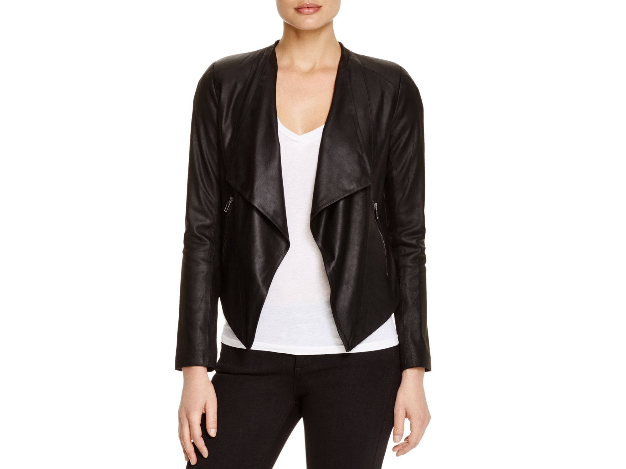 Bb Dakota Siena Dd Leather Jacket In Black Lyst Gallery