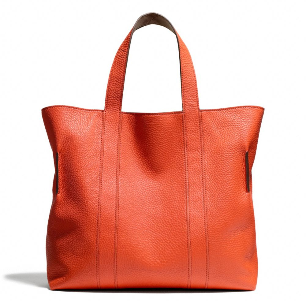 Coach Bleecker Reversible Bucket Tote in Pebbled Leather in Red for Men ...