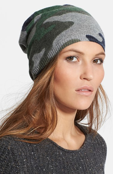 grey camo beanie