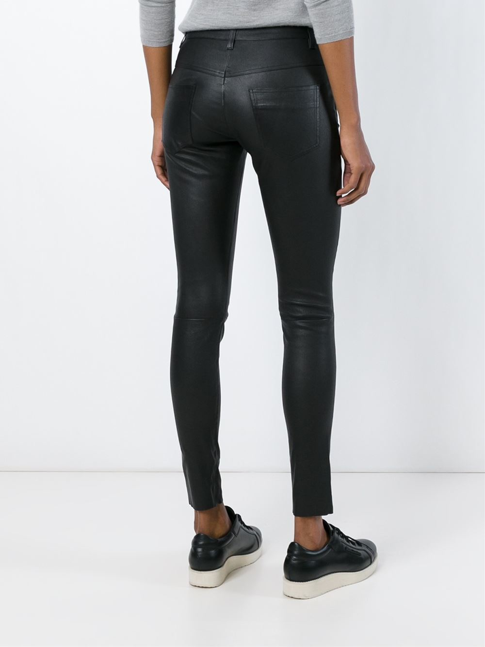 Skinny Leather Black Muubaa In Lyst Trousers AR35jc4Lq