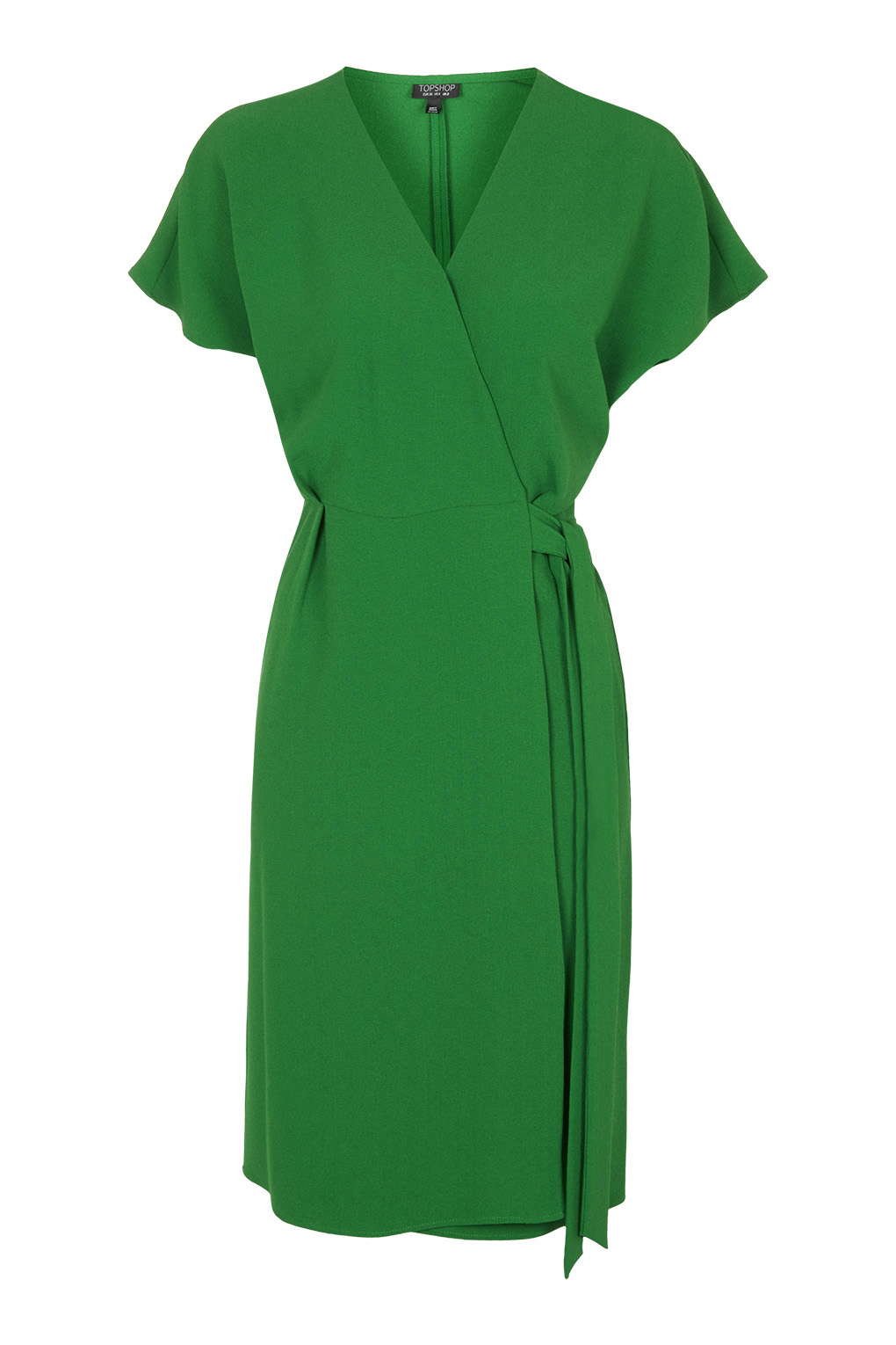 Topshop Wrap Dress in Green  Lyst