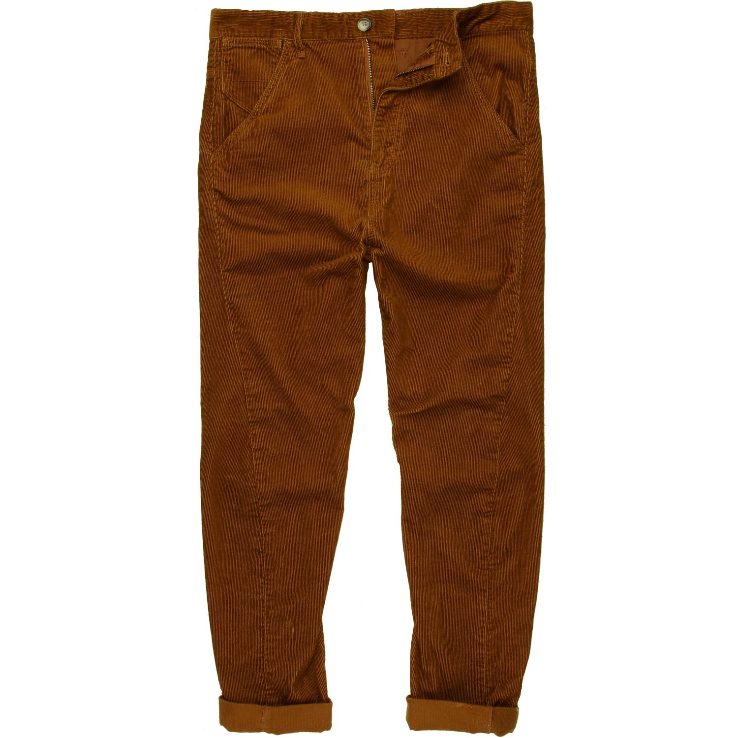 River island Rust Twist Seam Corduroy Pants in Brown for Men (rust) | Lyst