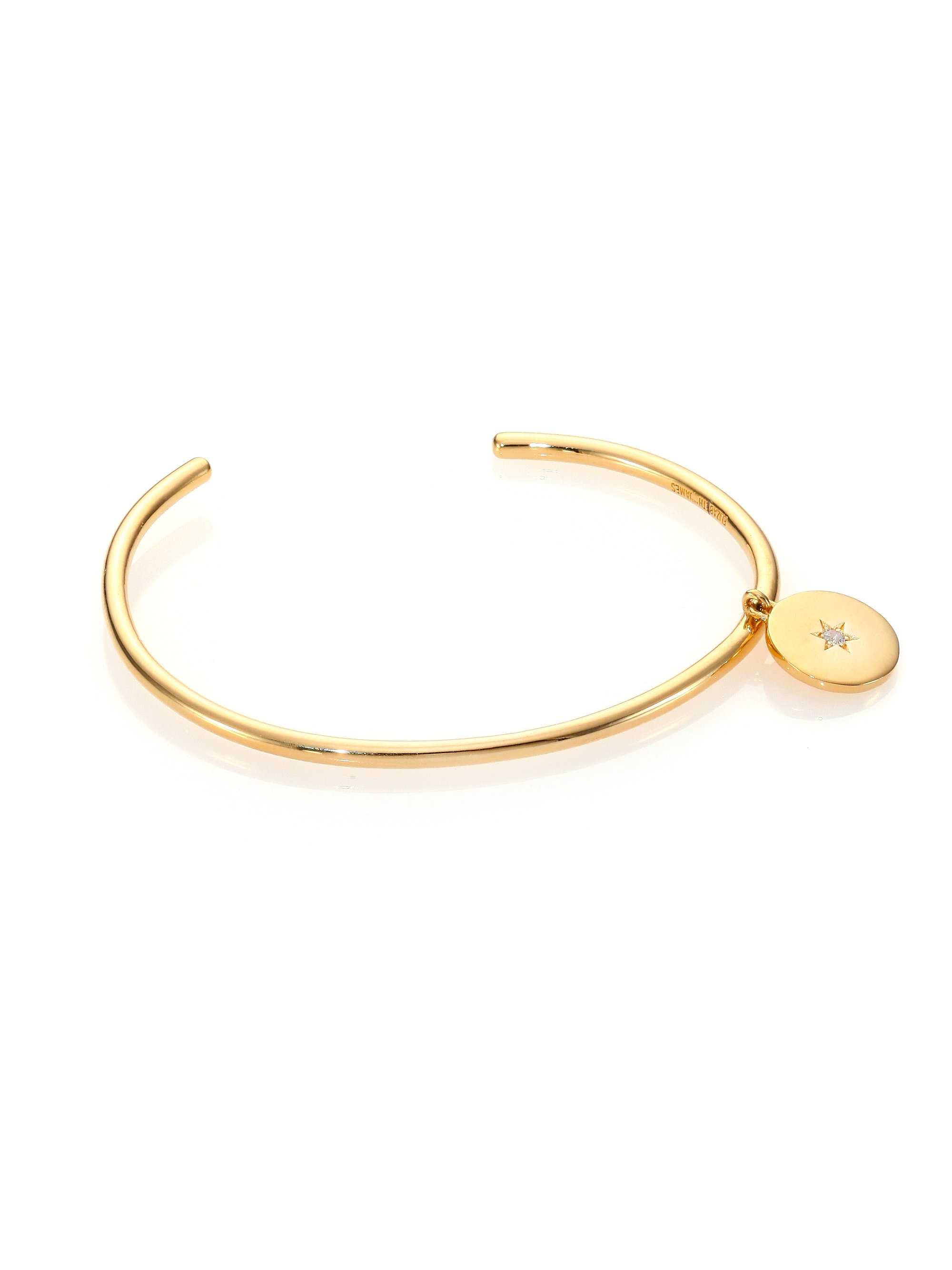 Lyst Elizabeth And James Polaris White Topaz Charm Bangle Bracelet Gallery
