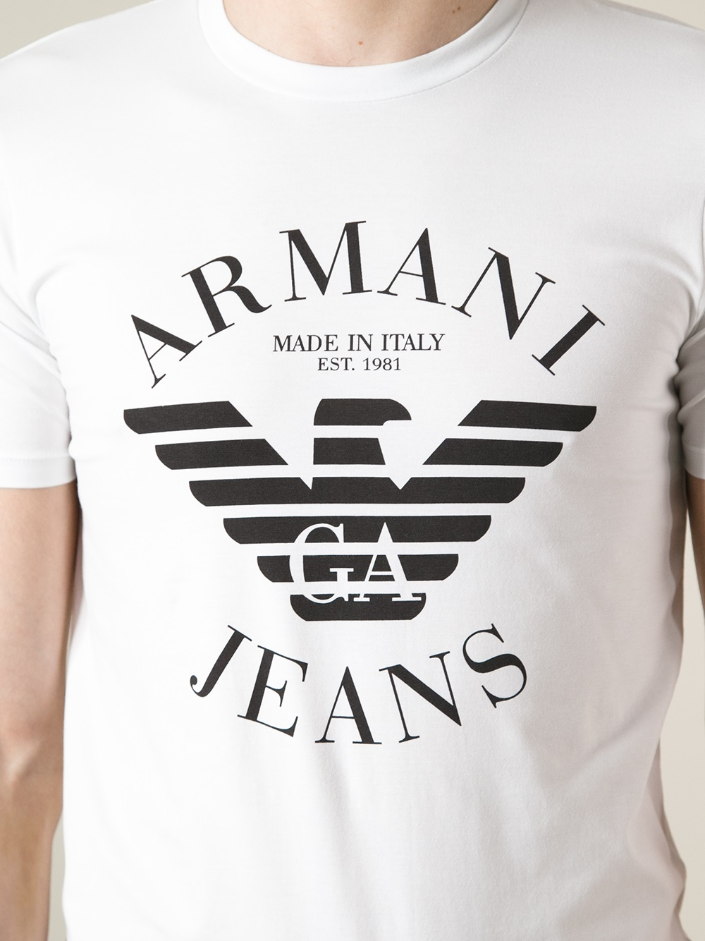 armani jeans t shirt white