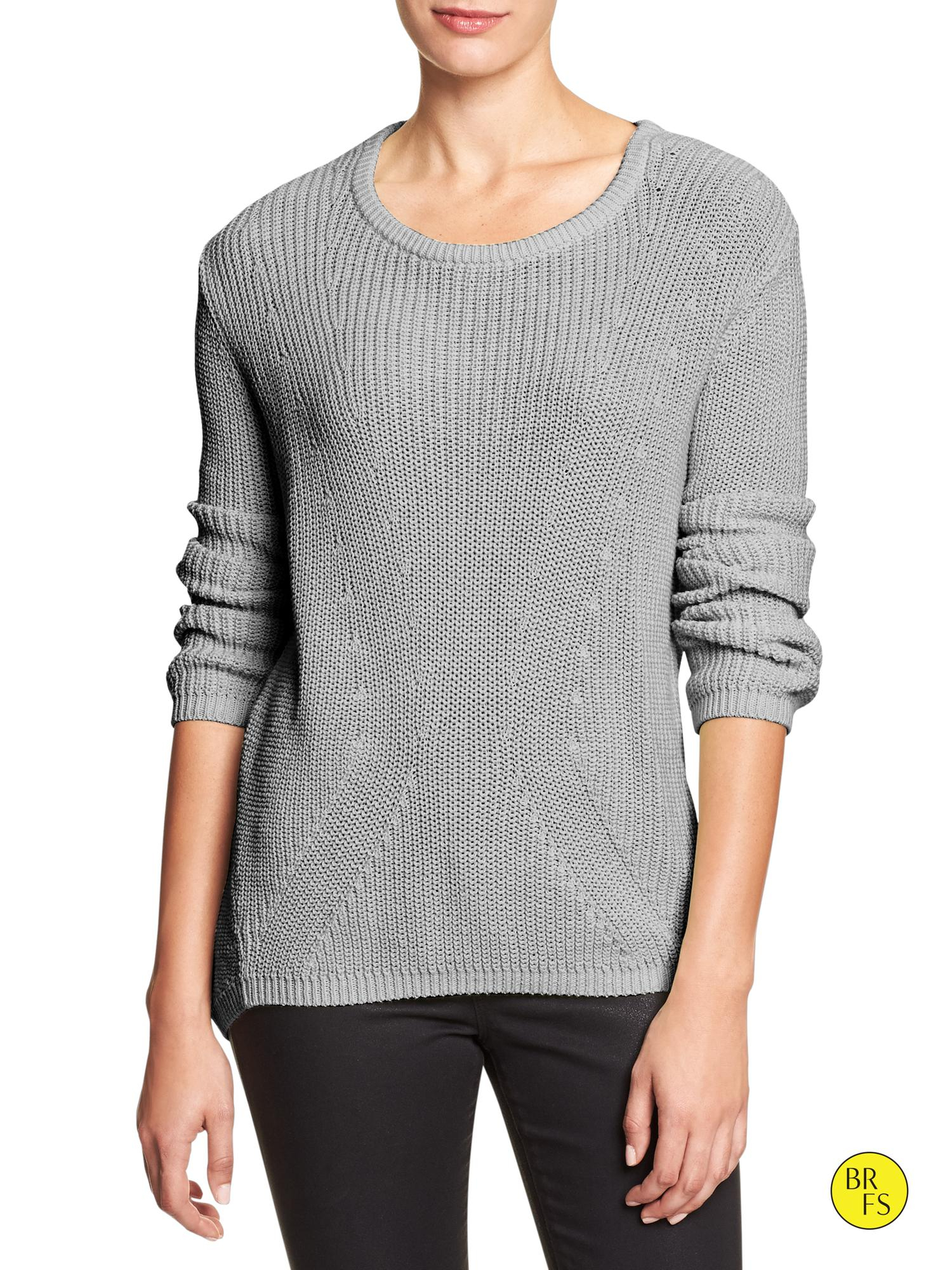 Banana republic Factory Shakerknit Sweater in Beige (Oatmeal heather