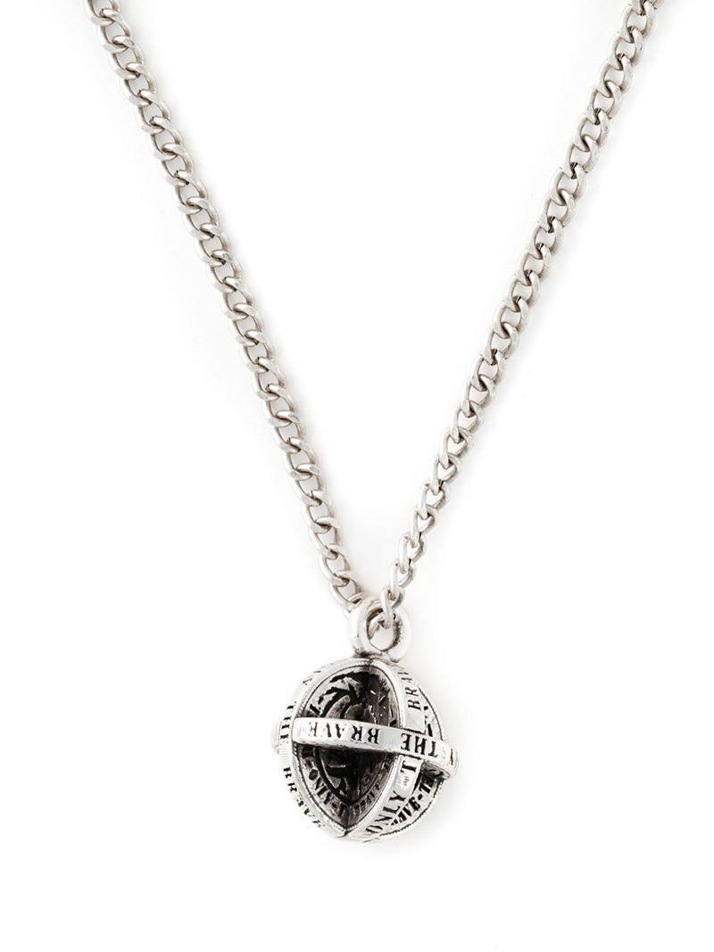 DIESEL 'Only The Brave' Pendant Necklace in Metallic for Men Lyst
