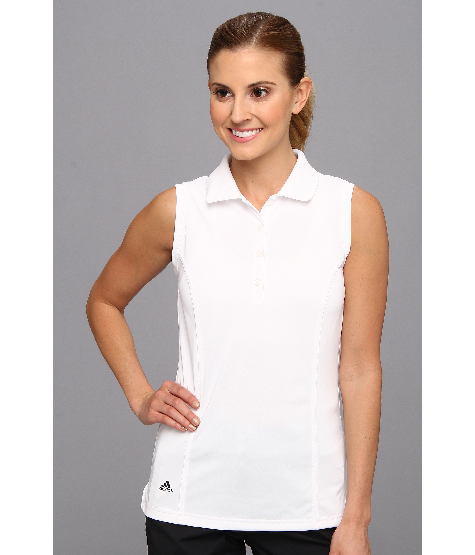 adidas Originals Solid Jersey Sleeveless Polo '15 in White - Lyst