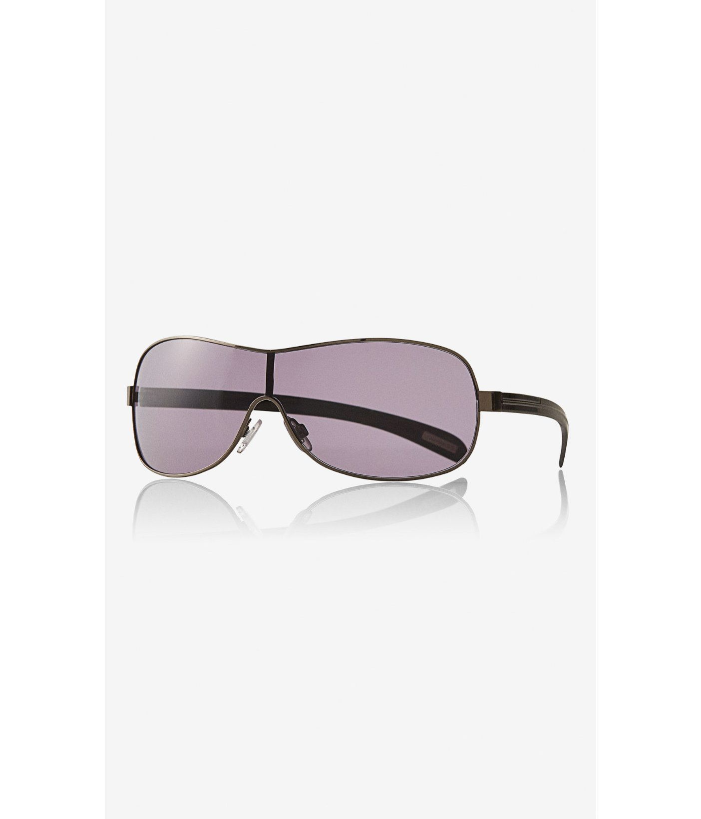 Lyst - Express Hand Polished Black Shield Sunglasses in Metallic for Men