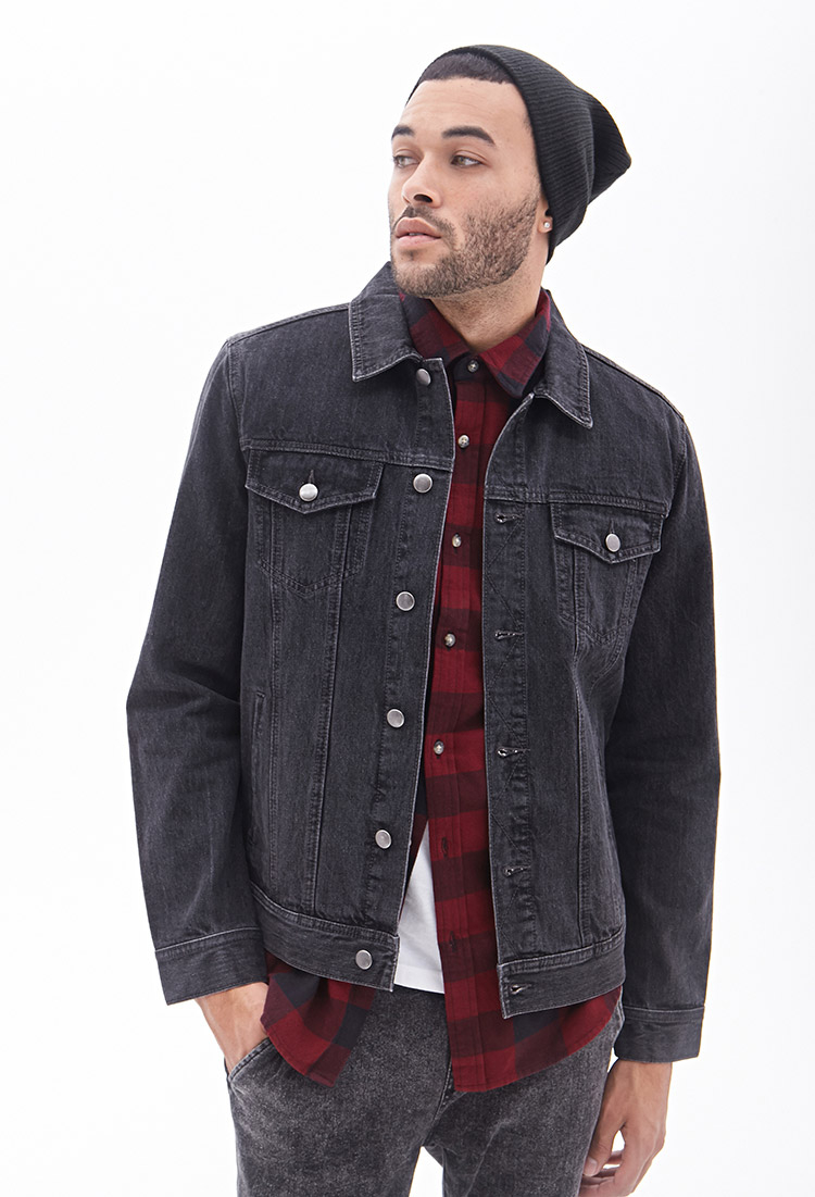 Mens Gray Denim Jacket - Jacket To