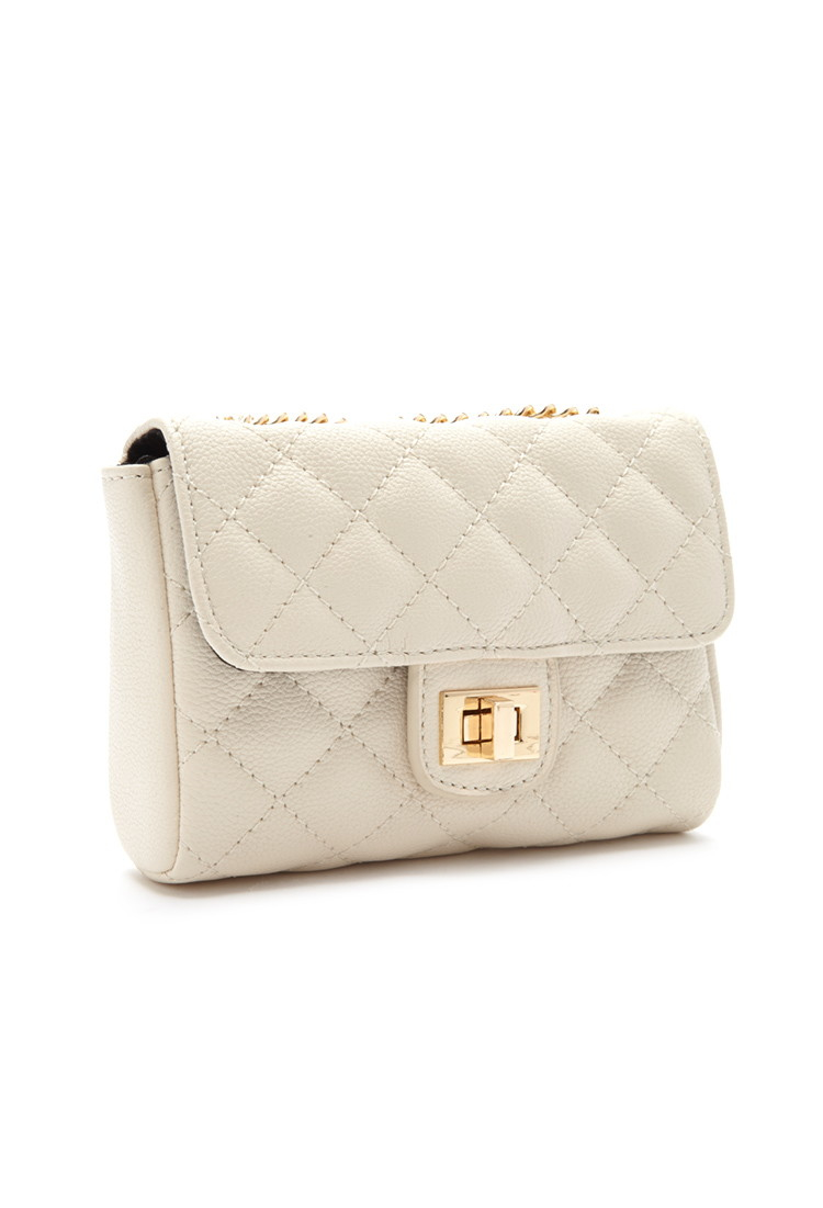 Lyst Forever 21 Quilted Mini Crossbody In Natural Gallery