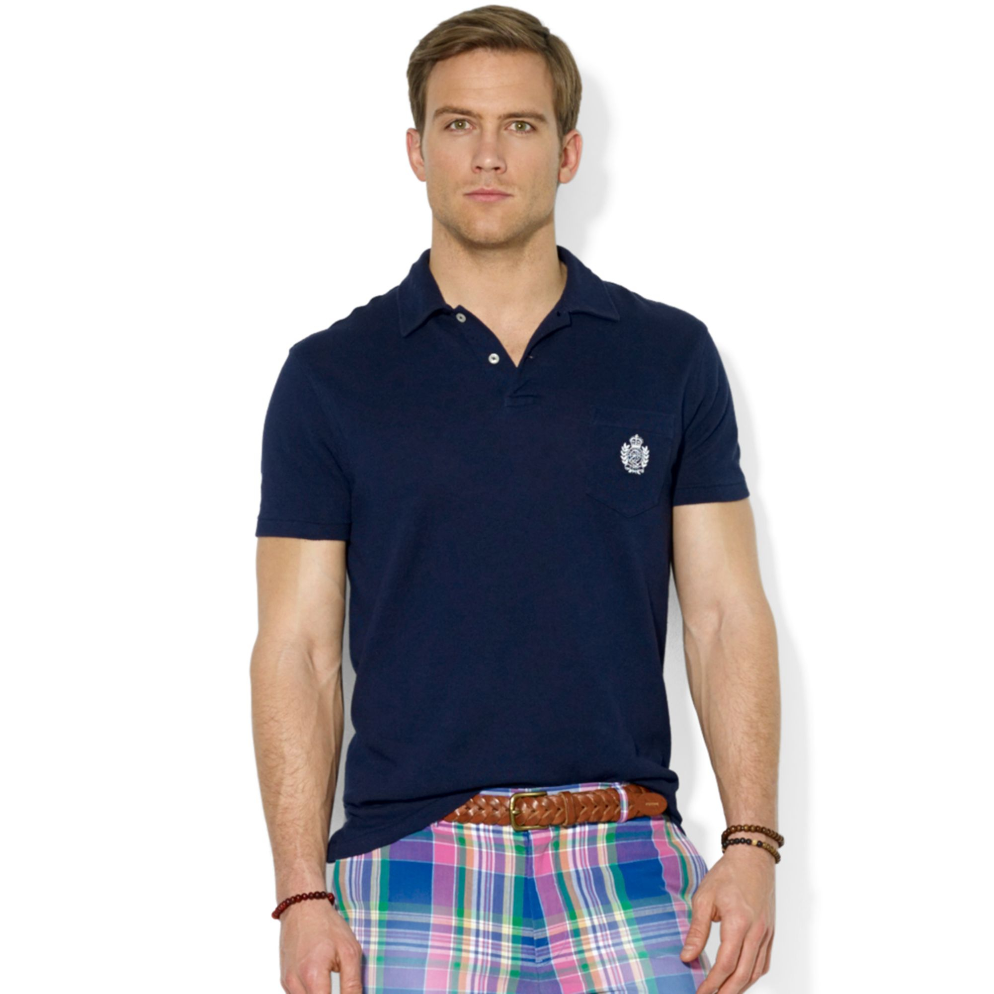 Ralph Lauren Polo Heritage Crest Pocket Polo in Blue for Men (French ...