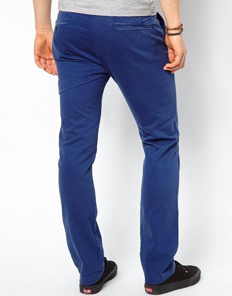 Lee 101 Slim Fit Chinos in Blue for Men | Lyst