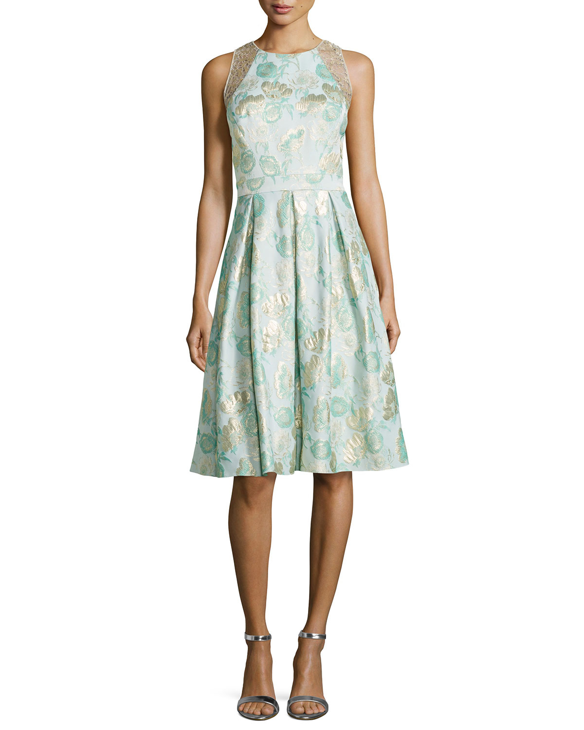 carmen marc valvo green dress