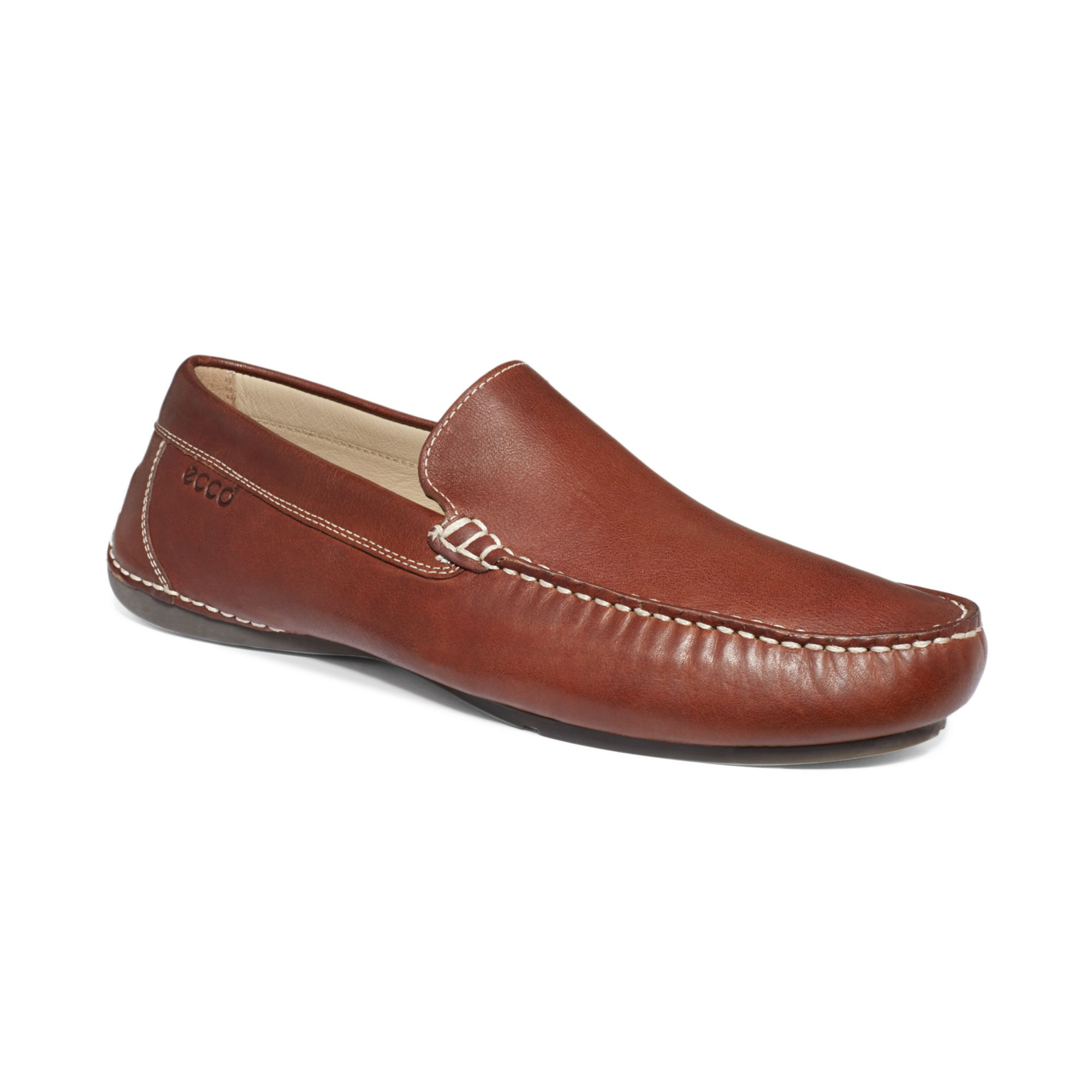 Ecco Elmo Classic Moc Loafers in Brown for Men (Cognac) | Lyst
