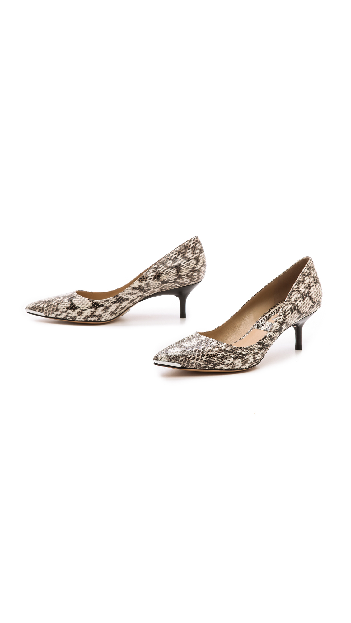 snakeskin booties kitten heel