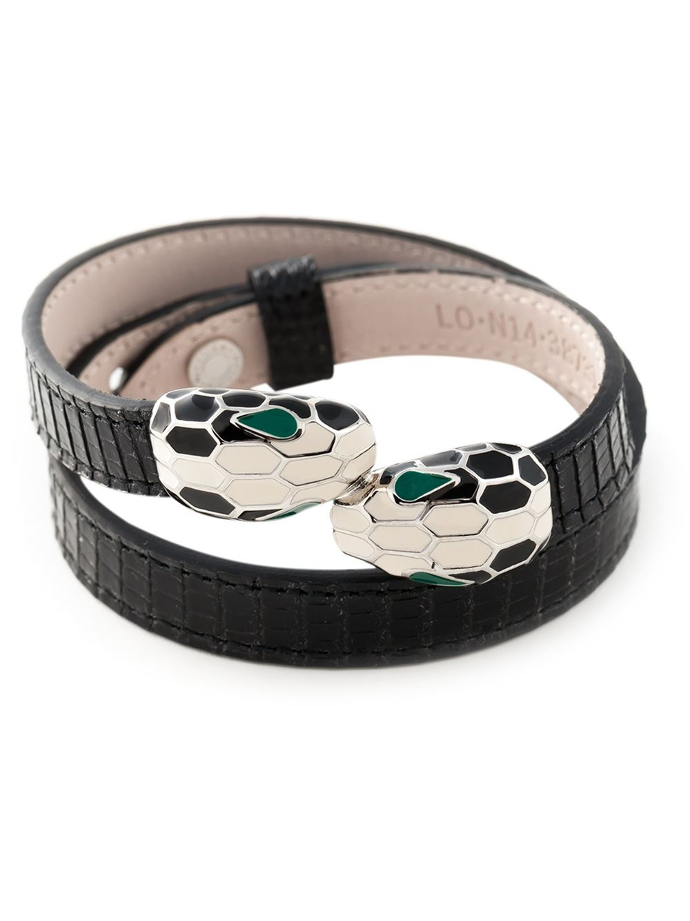 Lyst BVLGARI Snake Wrap Bracelet in Black for Men