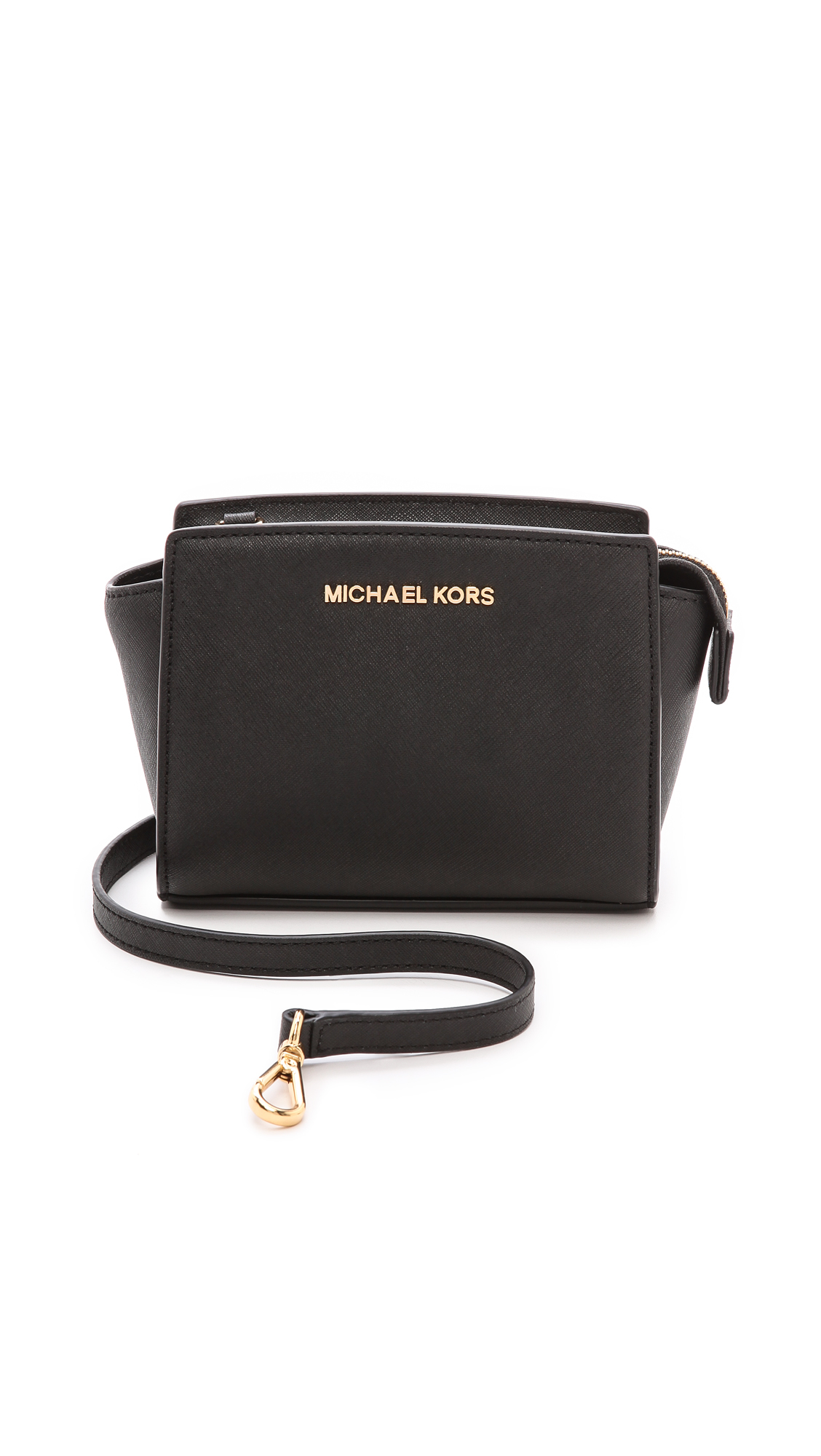 Lyst - MICHAEL Michael Kors Selma Mini Messenger Bag Luggage in Black