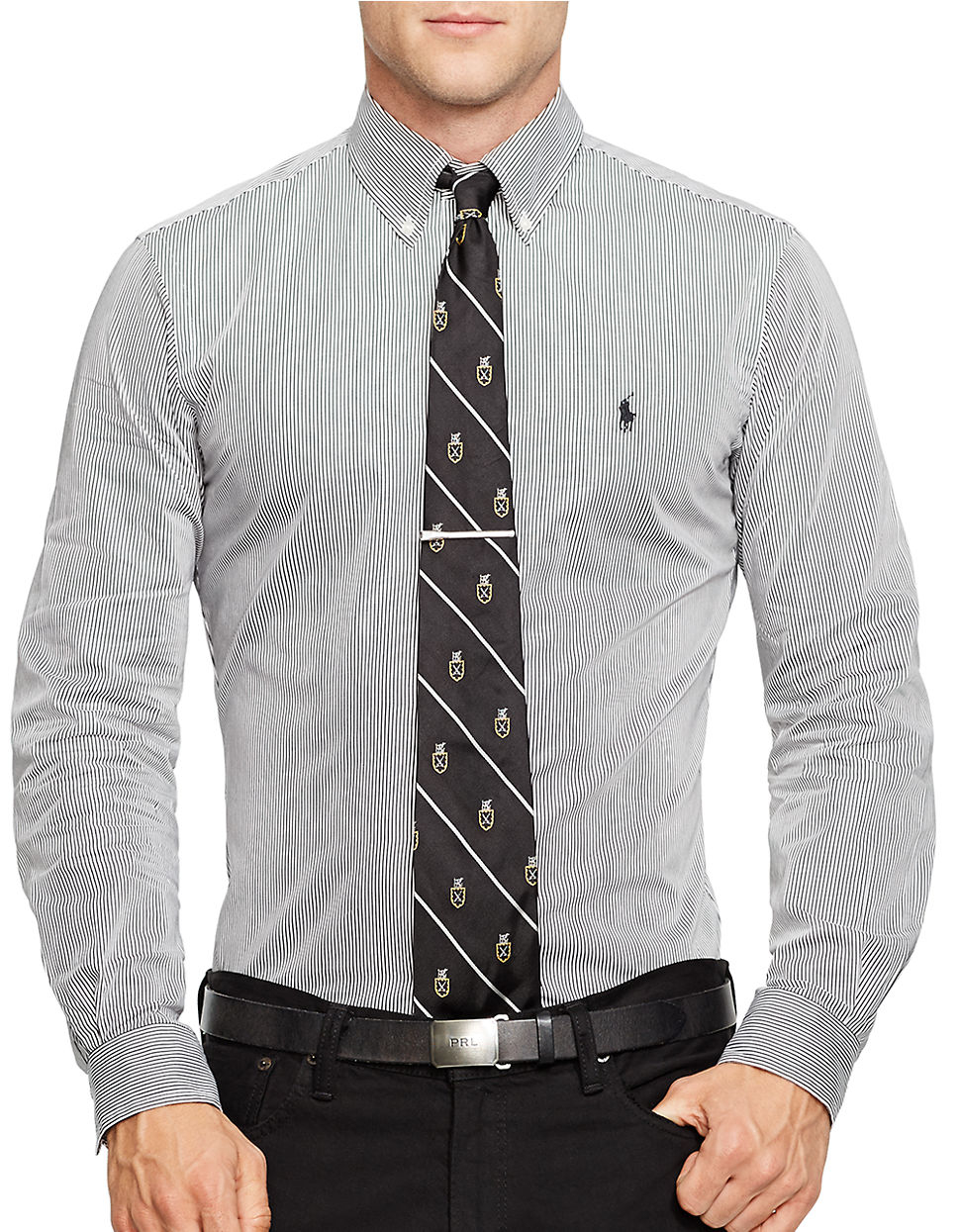 men's slim fit stretch cotton poplin shirt