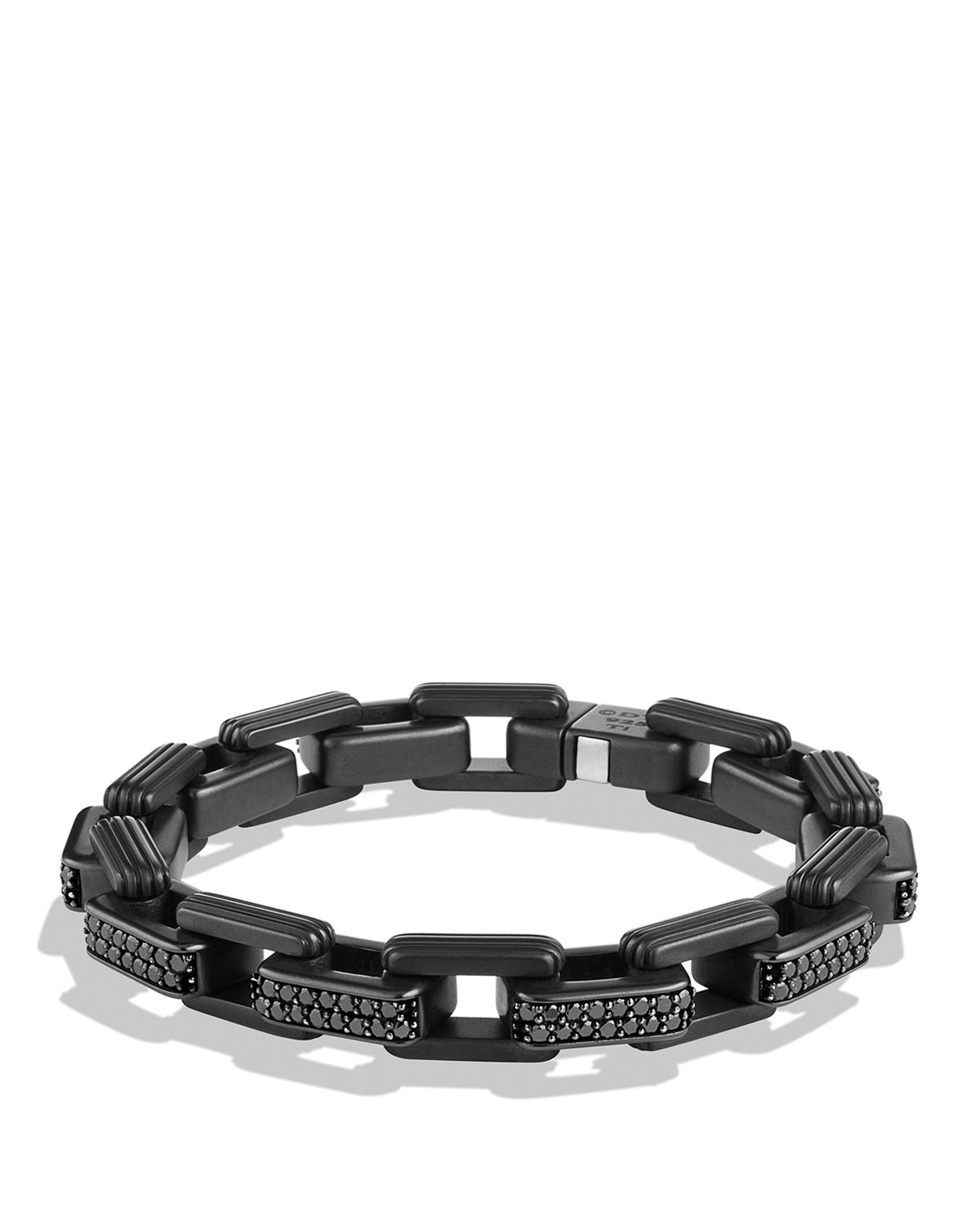 Lyst David Yurman Royal Cord Link Bracelet With Black Diamonds In Gallery