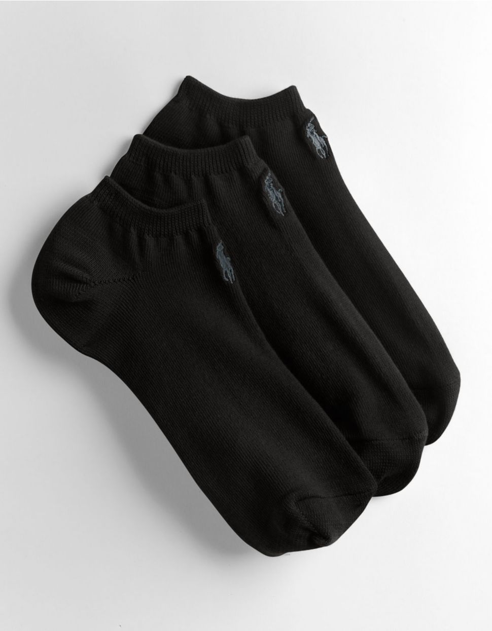 Polo ralph lauren Threepack Ankle Socks in Black for Men Lyst