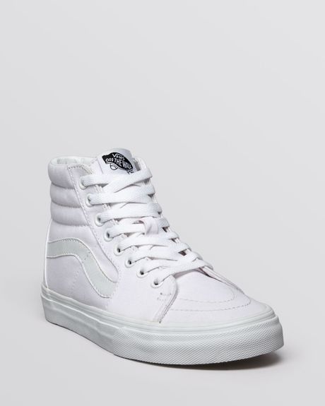 Vans Unisex Lace Up High Top Sneakers - Sk8 in White