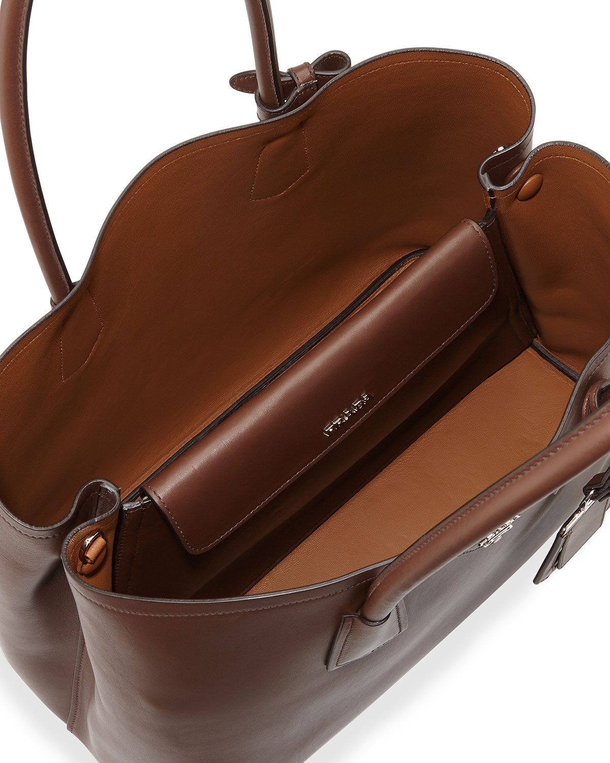 prada copy - Prada City Calf Double Bag in Brown (Brown (Cacao)) | Lyst