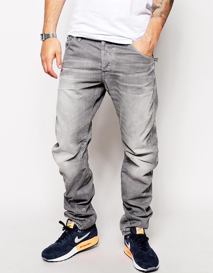 G-Star RAW G Star Jeans New Riley 3d Loose Tapered Gray Light Aged in ...