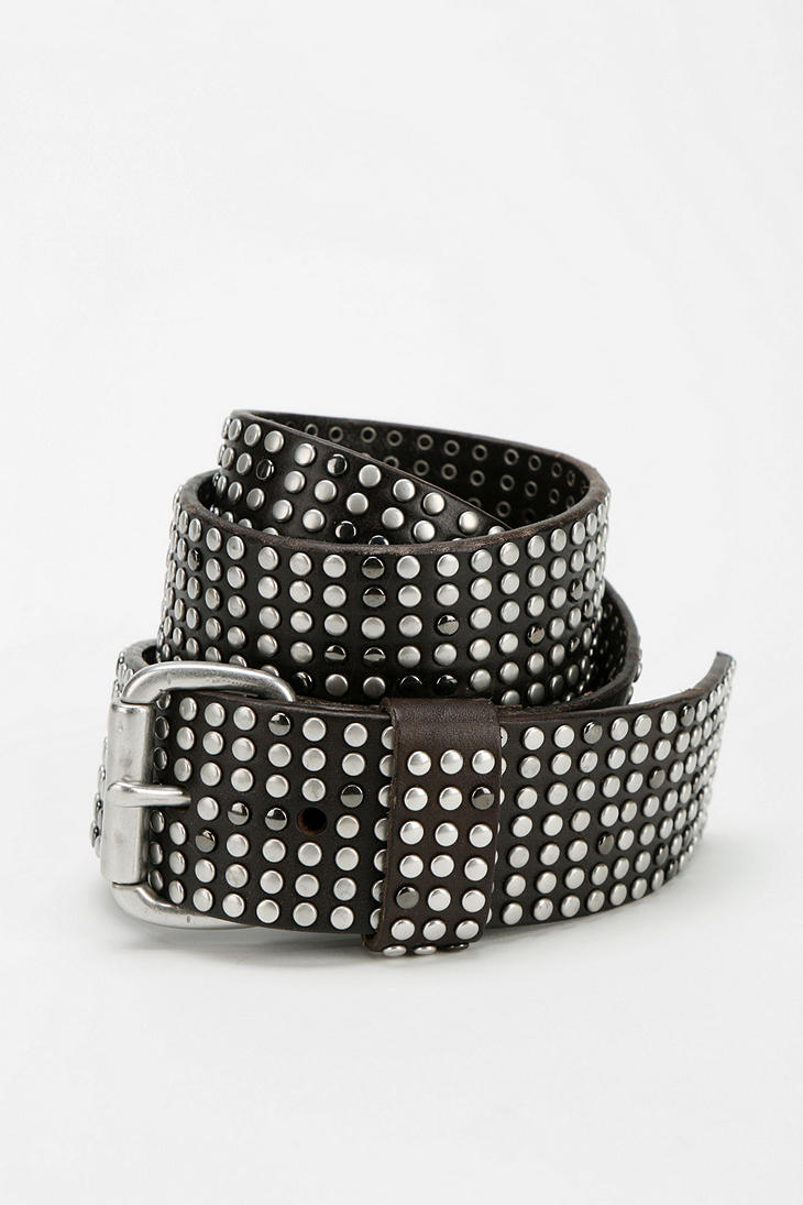 Lyst - Urban Outfitters Liebeskind Classic Studded Wide Belt in Brown
