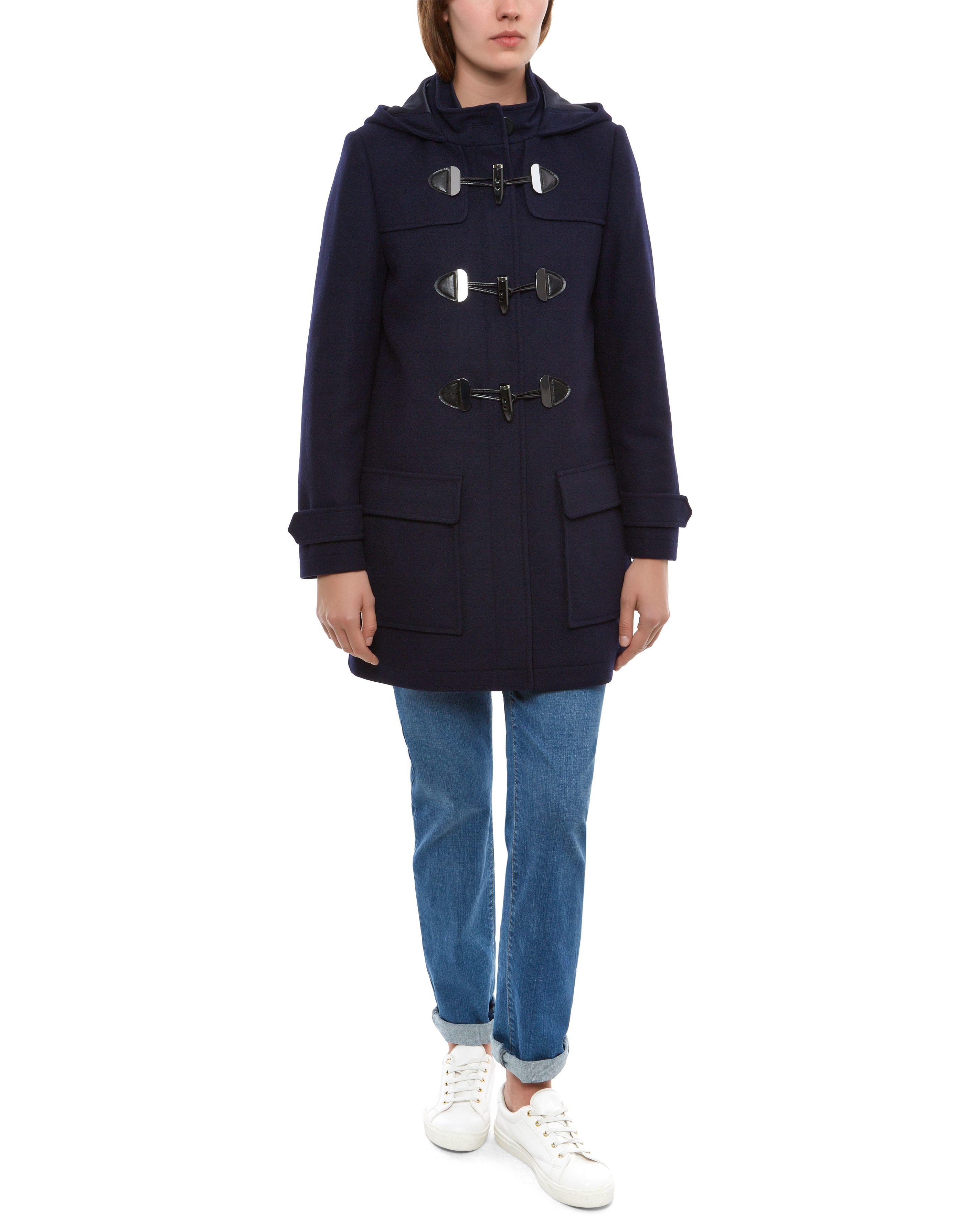 Jaeger Melton Wool Duffle Coat in Blue (Navy) | Lyst