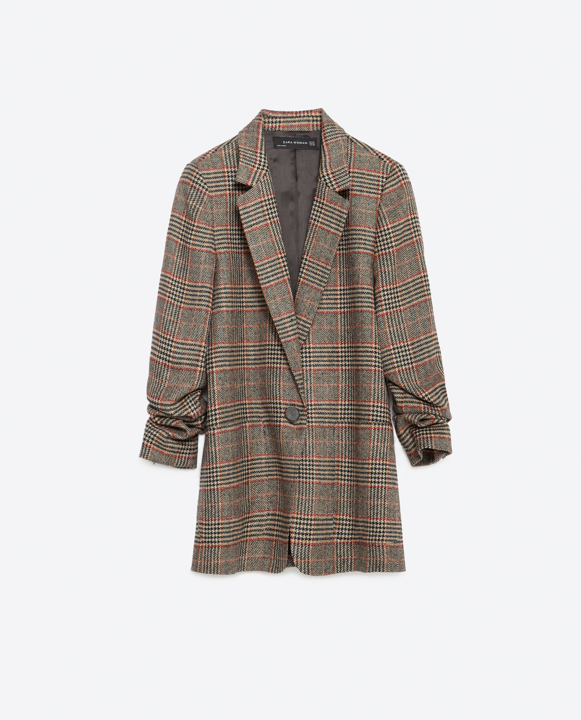 zara checked jacket womens