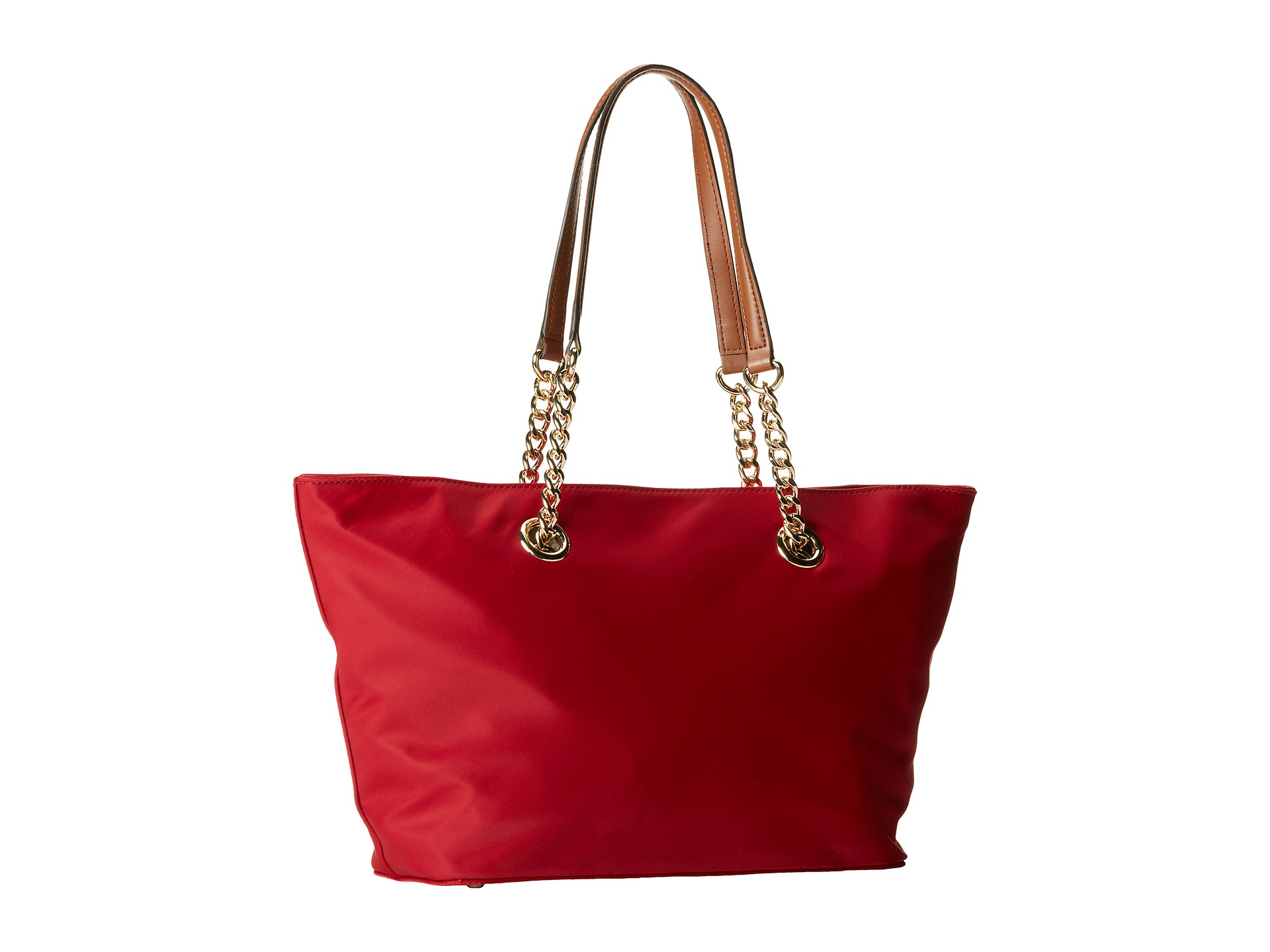 Calvin klein Nylon Chain Tote in Red Lyst
