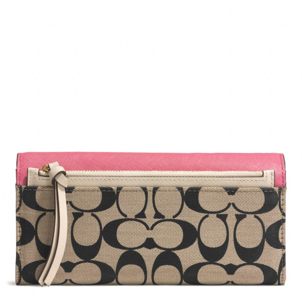 coach wallets gold-up