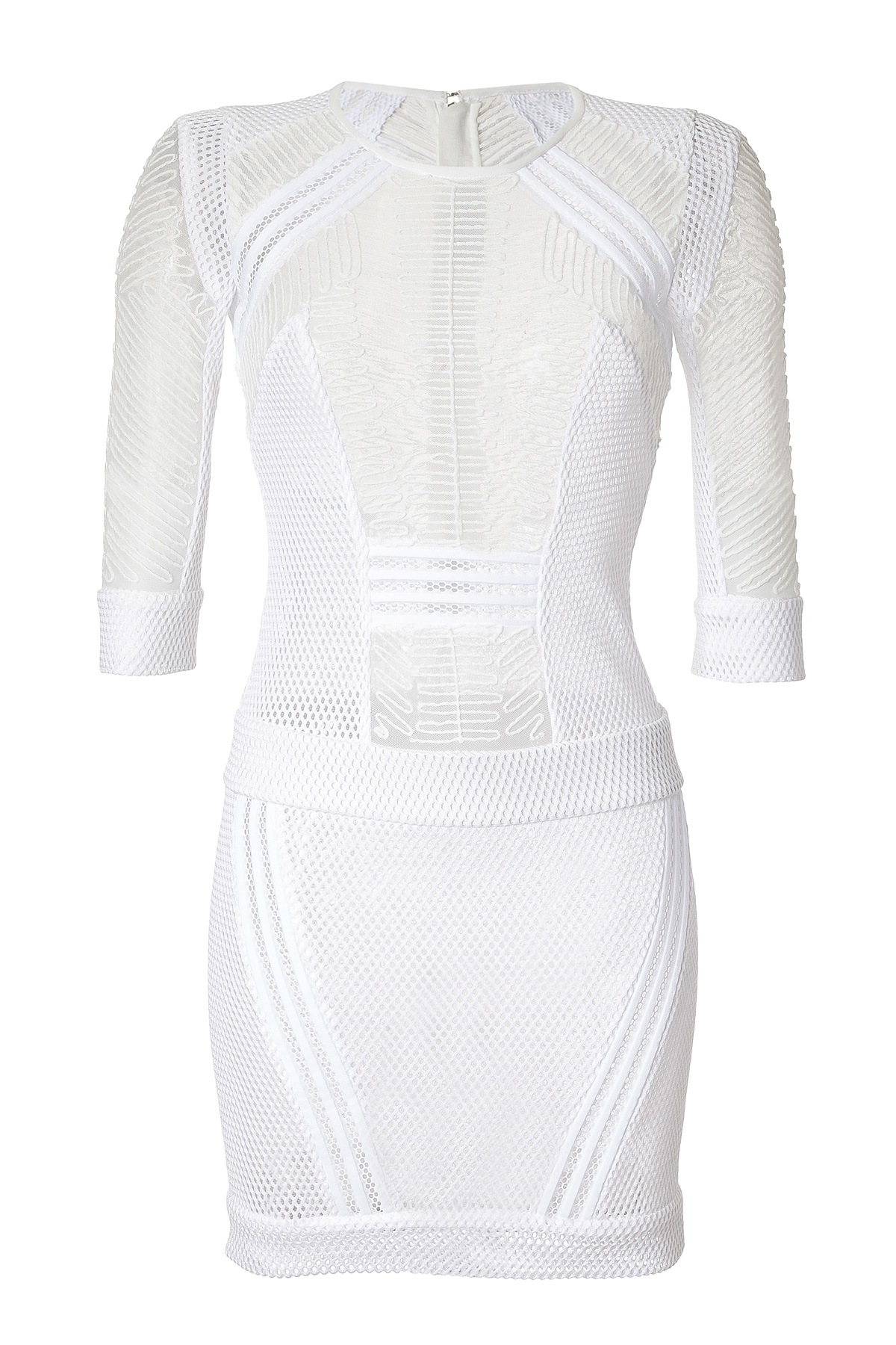 Iro Semi-Sheer Mesh Dress in White | Lyst