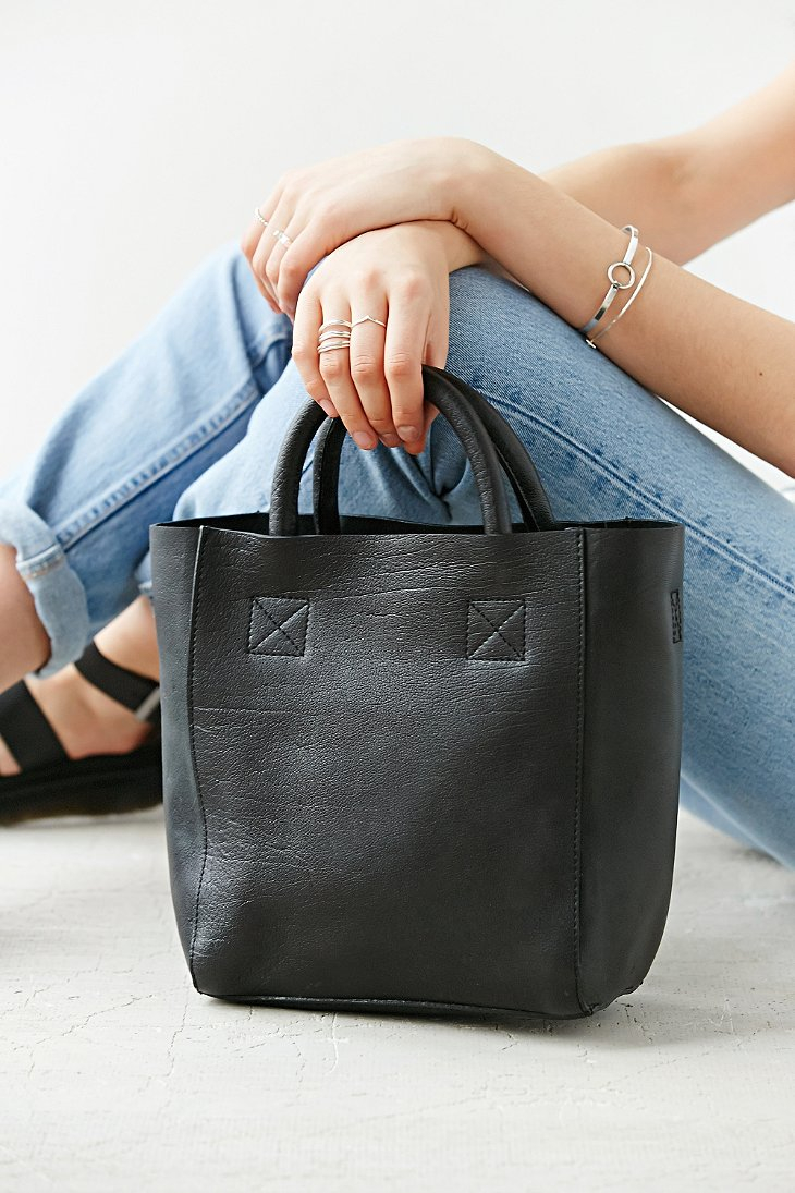 Lyst - BDG Mini Leather Tote Bag in Black