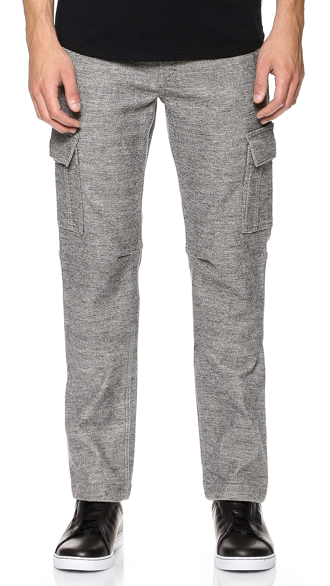 Lyst 7 For All Mankind Soft Cargo Pants in Gray for Men