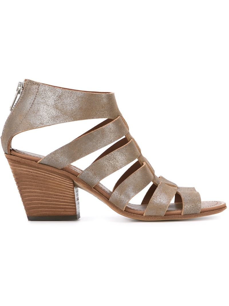 Pantanetti Strappy Chunky  Heel  Sandals  in Brown Save 31 