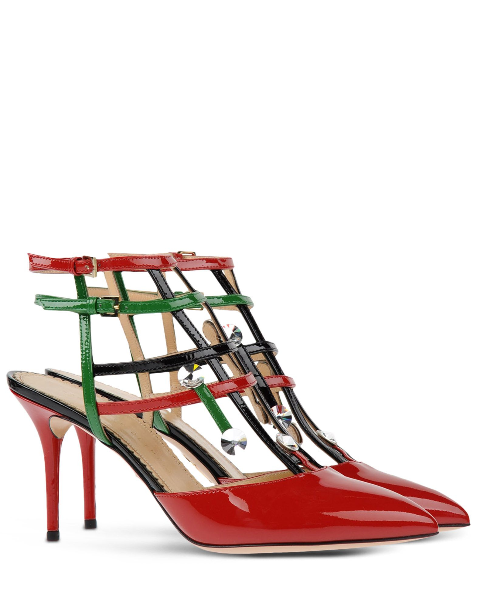 red sling backs