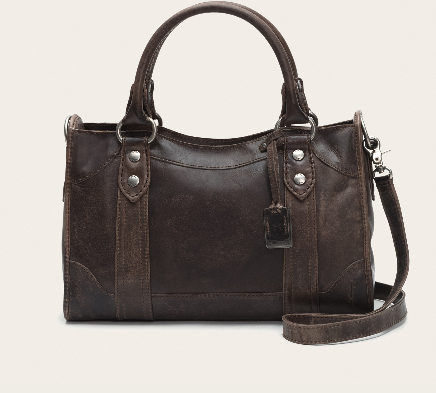 Frye Melissa Satchel in Gray (Slate) | Lyst